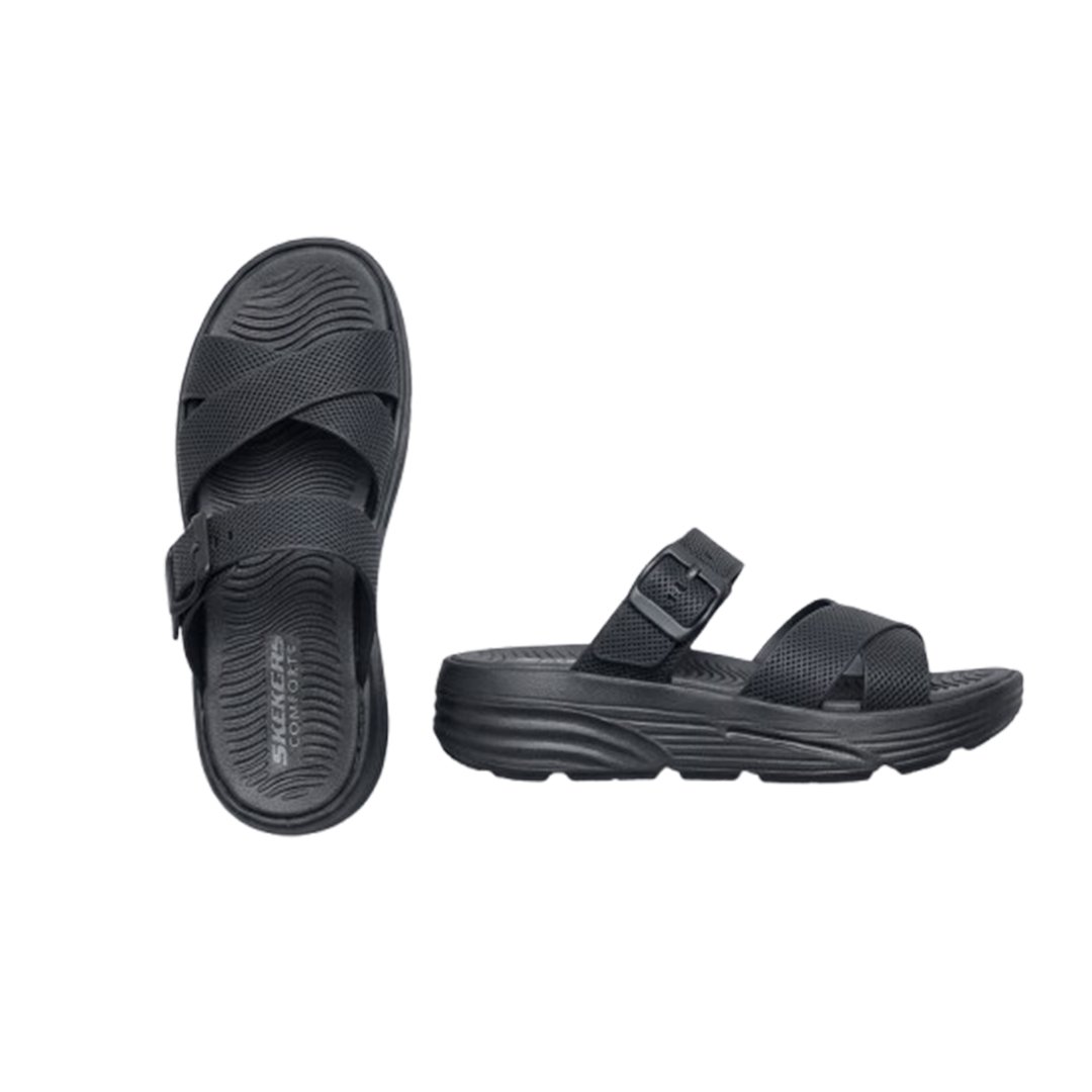 Black Adjustable Platform Sandal