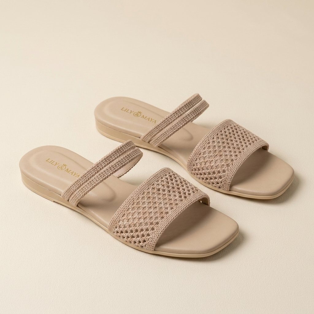Beige Crochet Sandal